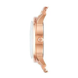 Michael Kors Hartman Analog White Dial Rose Gold Steel Strap Watch For Women - MK3673