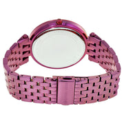 Michael Kors Darci Black Dial Purple Steel Strap Watch for Women - MK3554