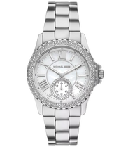 Michael Kors Everest Three hand Silver Dial Silver Steel Strap Watch For Women - MK7403
