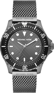 Michael Kors Everest Quartz Grey Dial Grey Mesh Bracelet Watch For Men - MK9093