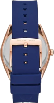 Michael Kors Janelle Three Hand Blue Dial Blue Rubber Strap Watch For Women - MK7140
