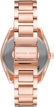 Michael Kors Janelle Quartz Crystals Rose Gold Dial Rose Gold Steel Strap Watch For Women - MK7312