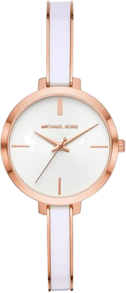 Michael Kors Jaryn Analog White Dial Two Tone Steel Strap Watch For Women - MK4342