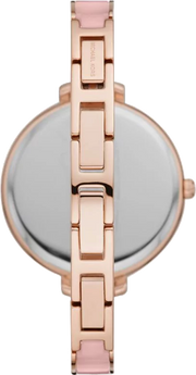 Michael Kors Jaryn Analog Rose Gold Dial Pink Steel Strap Watch For Women - MK4545