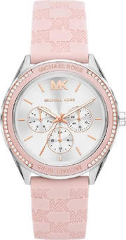 Michael Kors Jessa Quartz Silver Dial Pink Silicone Strap Watch For Women - MK7268