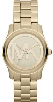 Michael Kors Runway Gold Dial Gold Steel Strap Watch for Women - MK5786