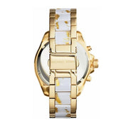 Michael Kors Wren Chronograph Diamonds Gold Dial Two Tone Steel Strap Watch for Women - MK6157