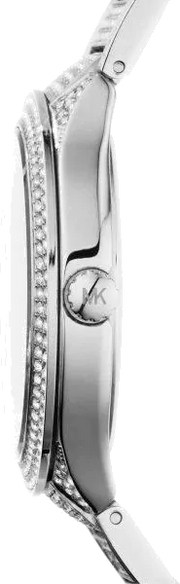 Michael Kors Lauryn Analog Crystals Silver Dial Silver Steel Strap Watch For Women - MK3717
