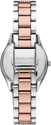 Michael Kors Lauryn Quartz Mother of Pearl White Dial Two Tone Steel Strap Watch For Women - MK4366