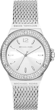 Michael Kors Lennox Three-Hand Silver Dial Silver Steel Strap Watch For Women - MK7337