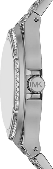 Michael Kors Lennox Analog Crystals Silver Dial Silver Steel Strap Watch For Women - MK7408