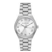 Michael Kors Lennox Three Hand Silver Dial Silver Steel Strap Watch For Women - MK7393