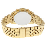 Michael Kors Lexington Chronograph Gold Dial Gold Steel Strap Watch for Women - MK5556
