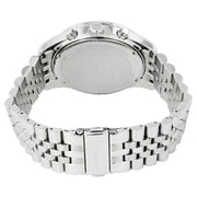 Michael Kors Lexington Chronograph Silver Dial Silver Steel Strap Watch for Men - MK8515