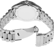Michael Kors Lexington Three-Hand Pink Dial Silver Steel Strap Watch For Women - MK7443