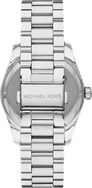 Michael Kors Lexington Three-Hand Pink Dial Silver Steel Strap Watch For Women - MK7443