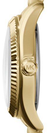 Michael Kors Lexington Quartz Blue Dial Gold Steel Strap Watch For Women - MK3271