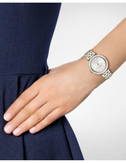 Michael Kors Darci Silver Dial Two Tone Steel Strap Watch for Women - MK3405