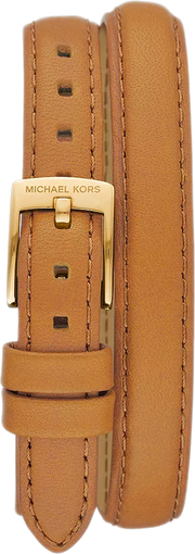 Michael Kors Empire Three Hand Gold Dial Brown Leather Strap Watch for Women - MK4721