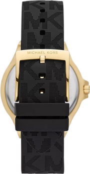 Michael Kors Mini Lennox Quartz Black Dial Black Silicone Strap Watch For Women - MK7281