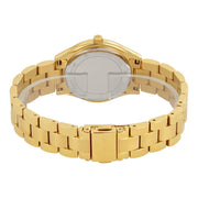 Michael Kors Mini Runway Slim Gold Dial Gold Steel Strap Watch for Women - MK3512