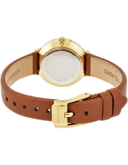 Michael Kors Portia Quartz White Dial Brown Leather Strap Watch For Women - MK2734