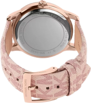 Michael Kors Tibby Multifunction Rose Gold Dial Pink Leather Strap Watch For Women - MK2955