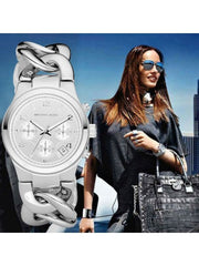 Michael Kors Runway Twist Silver Dial Silver Steel Strap Watch for Women - MK3149