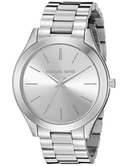 Michael Kors Slim Runway Silver Dial Silver Stainless Steel Strap Watch for Women - MK3178