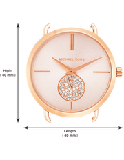 Michael Kors Portia Rose Gold Dial Rose Gold Steel Strap Watch for Women - MK3640