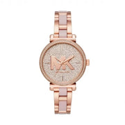 Michael Kors Sofie Quartz Crystals Crystals Rose Gold Dial Rose Gold Steel Strap Watch For Women - MK4336