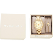 Michael Kors Lauryn Quartz Mother of Pearl Gold Dial Gold Steel Strap Watch For Women - MK4490