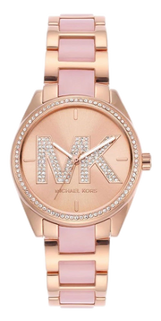 Michael Kors Janelle Analog Rose Gold Dial Two Tone Steel Strap Watch For Women - MK4731