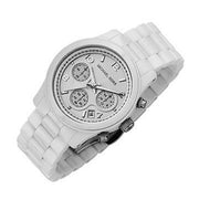 Michael Kors Runway White Ceramic Dial White Steel Strap Watch for Women - MK5161