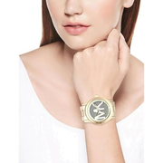 Michael Kors Runway Gold Dial Gold Steel Strap Watch for Women - MK5706