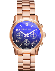 Michael Kors Runway Iridescent Dial Rose Gold Steel Strap Watch for Women - MK5940