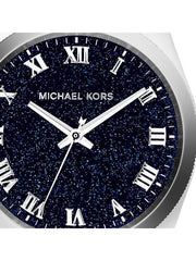Michael Kors Channing Midnight Blue Dial Silver Steel Strap Watch for Women - MK6113
