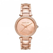 Michael Kors Parker Rose Gold Dial with Diamonds Rose Gold Steel Strap Watch for Women - MK6426