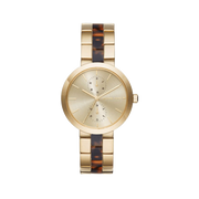Michael Kors Garner Multifunction Gold Dial Two Tone Steel Strap Watch For Women - MK6471