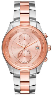 Michael Kors Blair Quartz Analog Rose Gold Dial Two Tone Steel Strap Watch For Women - MK6498