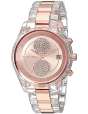 Michael Kors Blair Quartz Analog Rose Gold Dial Two Tone Steel Strap Watch For Women - MK6498