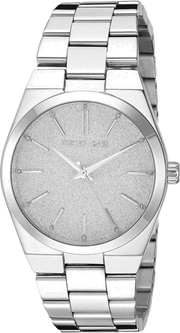 Michael Kors Channing Three Hand Silver Dial Silver Steel Strap Watch For Women - MK6626