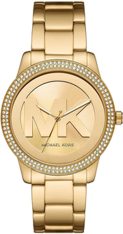 Michael Kors Tibby Three Hand Gold Dial Gold Steel Strap Watch For Women - MK6879