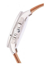 Michael Kors Ryker Chronograph Analog Blue Dial Brown Leather Strap Watch For Men - MK8518
