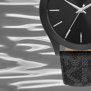 Michael Kors Slim Runway Black Dial Black Leather Strap Watch For Men - MK8908
