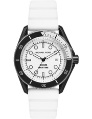 Michael Kors Maritime Analog White Dial White Silicone Strap Watch for Men - MK9159