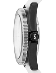 Michael Kors Maritime Analog White Dial White Silicone Strap Watch for Men - MK9159