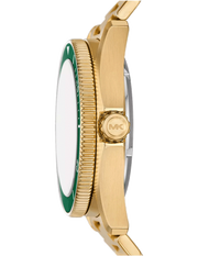Michael Kors Maritime Analog Green Dial Gold Steel Strap Watch for Men - MK9162