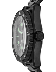 Michael Kors Maritime Three Hand Black Dial Black Steel Strap Watch for Men - MK9181