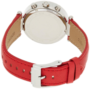 Michael Kors Parker Silver Dial Red Leather Strap Watch for Women - MK2278